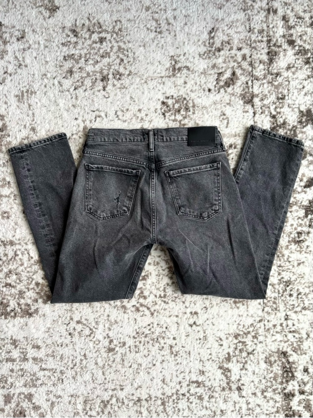 Citizens Of Humanity Emerson Boyfriend Black Washed Distressed Denim Jeans - Picture 6 of 10